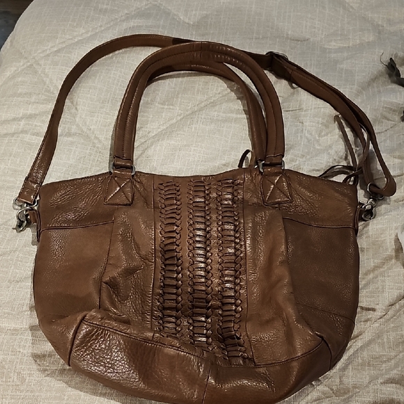 Handbags - Brown Leather Day & Mood Women's Handbag
